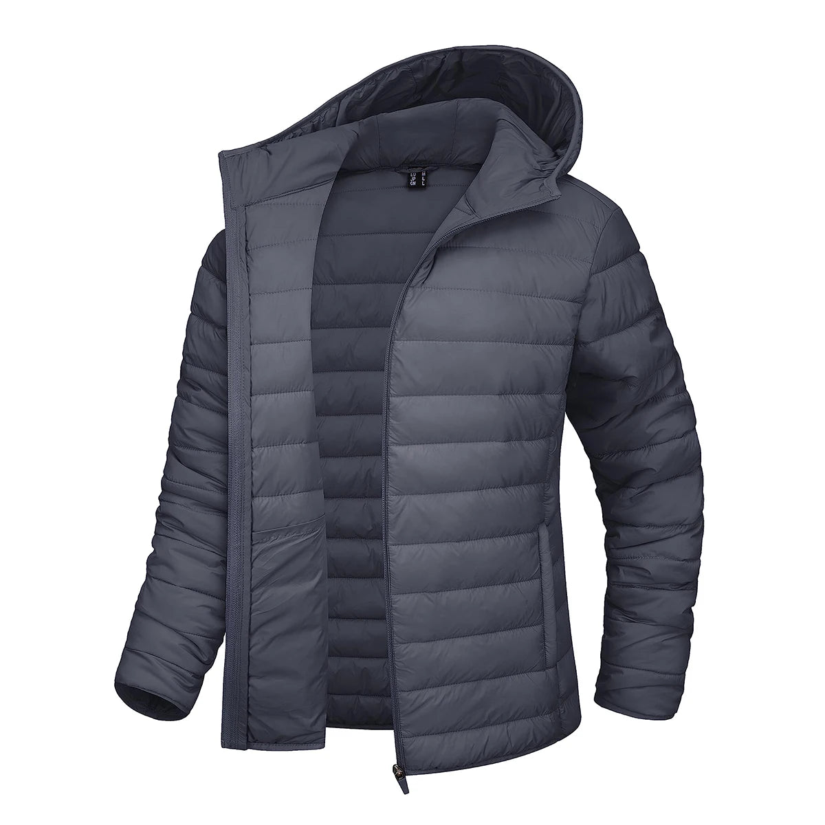 MAGCOMSEN Women's Lightweight Hooded Puffer Jacket Full Zip Quilted Coat Warm Winter Outerwear Casual