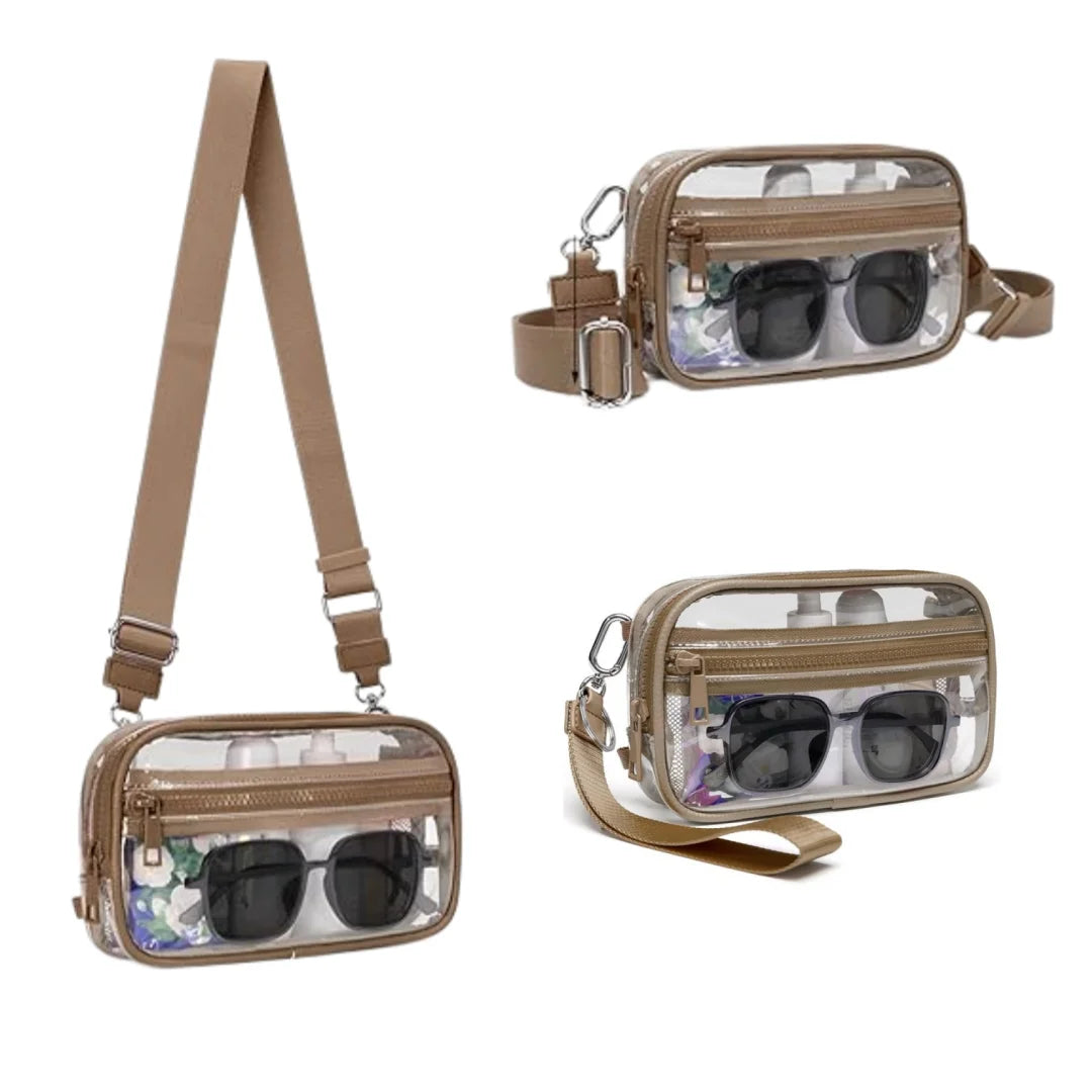 Checkered Wristlet Wallets for Women with ID Window Small Nylon Crossbody Bum Bag Cute Wristlet Purse with 4 Zippers