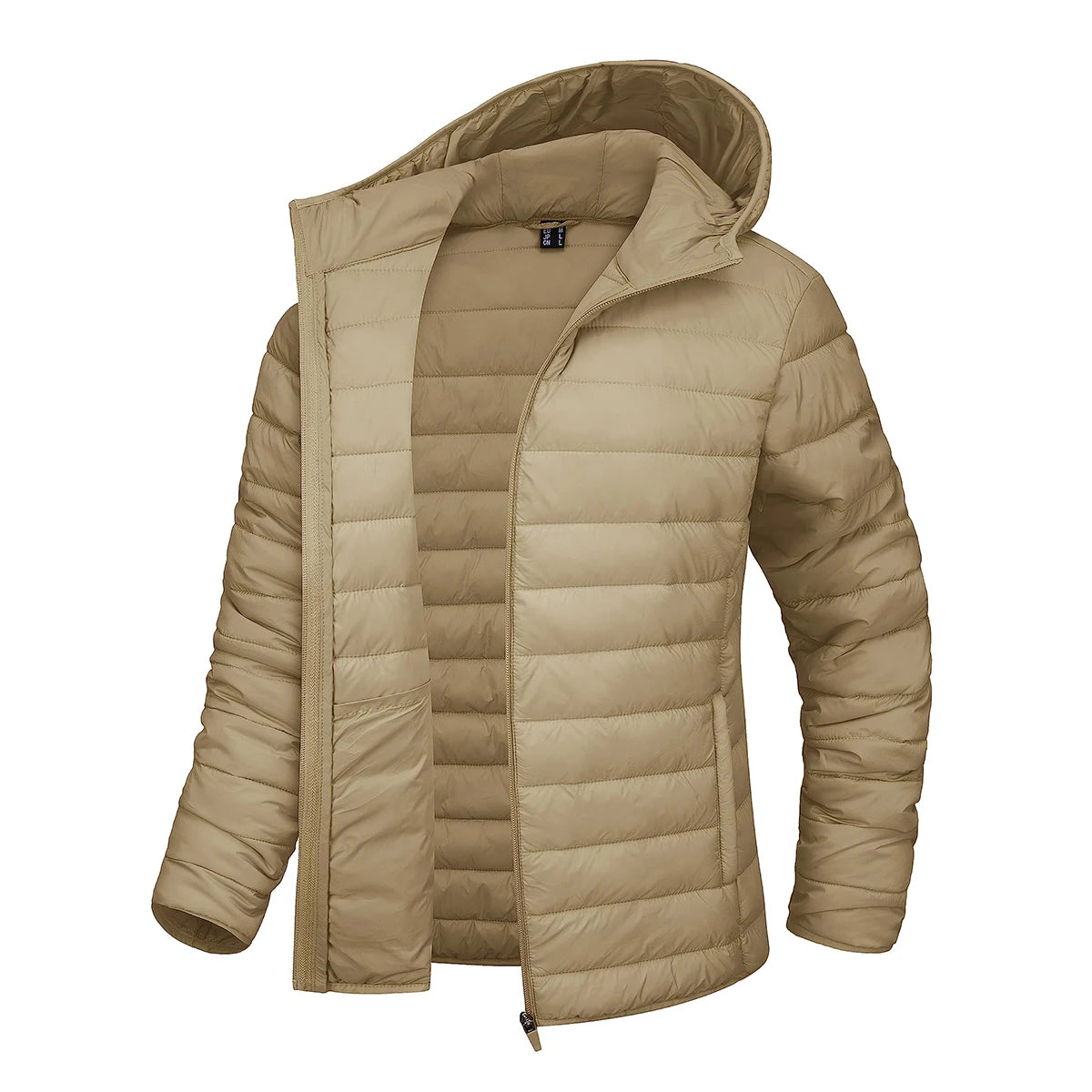 MAGCOMSEN Women's Lightweight Hooded Puffer Jacket Full Zip Quilted Coat Warm Winter Outerwear Casual
