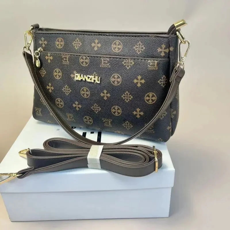 Hot Sale Of The Season New Women's Handbag Trendy Commuter Crossbody Mobile Phone Wallet Versatile Printed Diagonal Female Bag