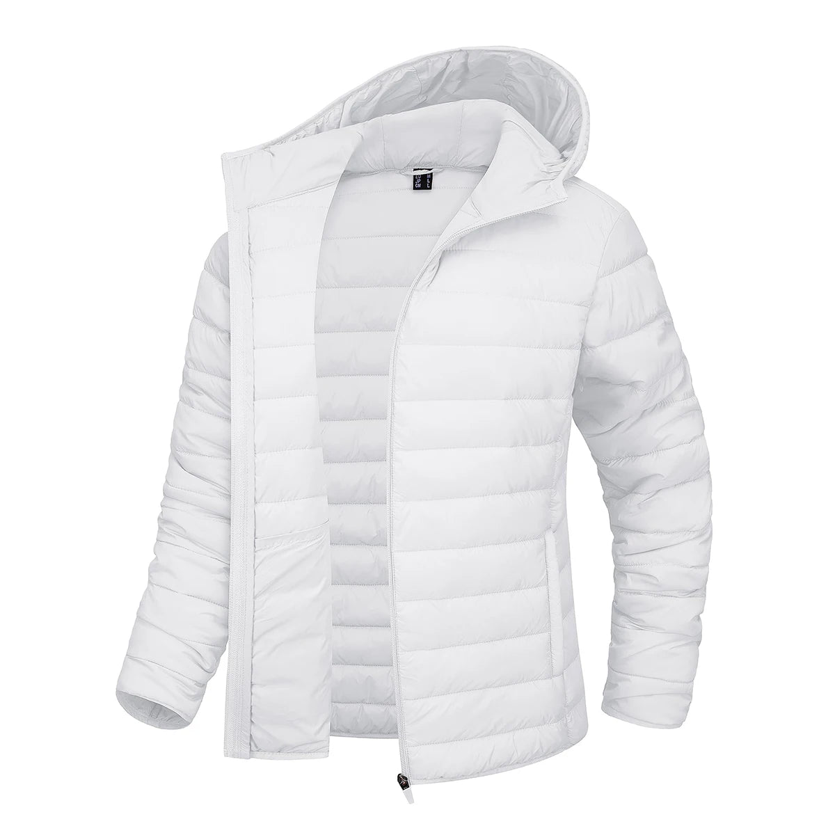 MAGCOMSEN Women's Lightweight Hooded Puffer Jacket Full Zip Quilted Coat Warm Winter Outerwear Casual