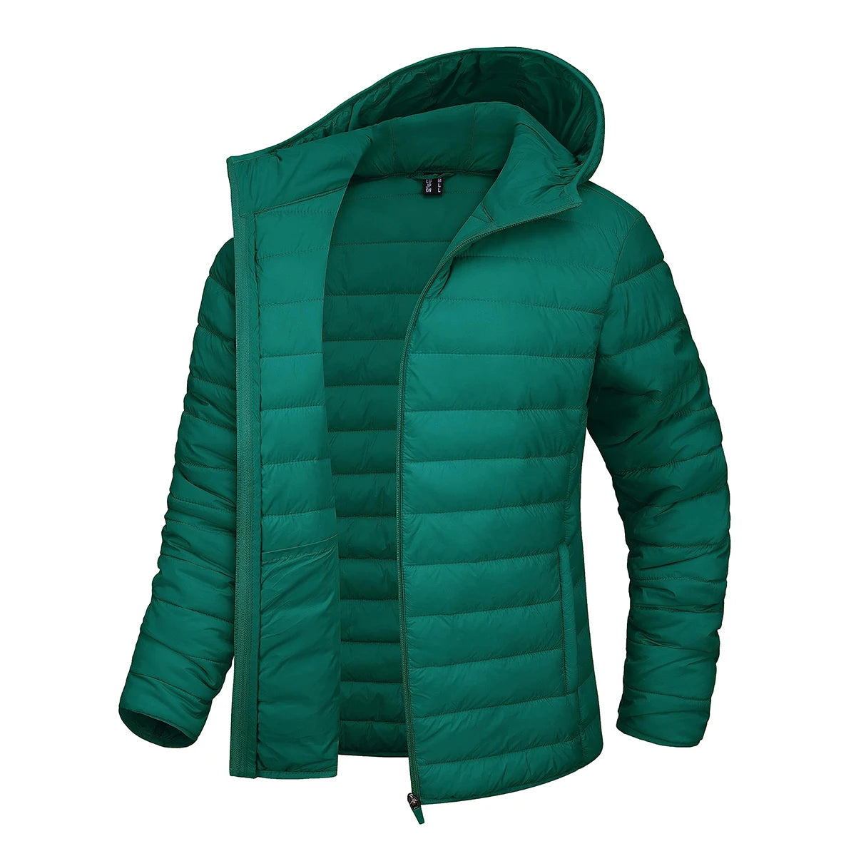 MAGCOMSEN Women's Lightweight Hooded Puffer Jacket Full Zip Quilted Coat Warm Winter Outerwear Casual