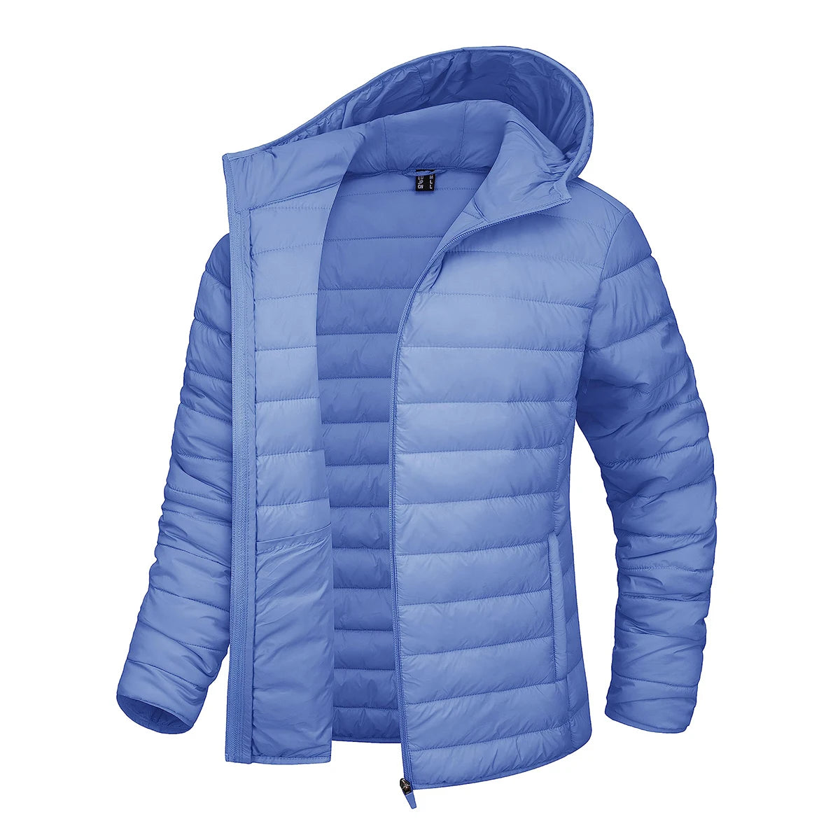 MAGCOMSEN Women's Lightweight Hooded Puffer Jacket Full Zip Quilted Coat Warm Winter Outerwear Casual