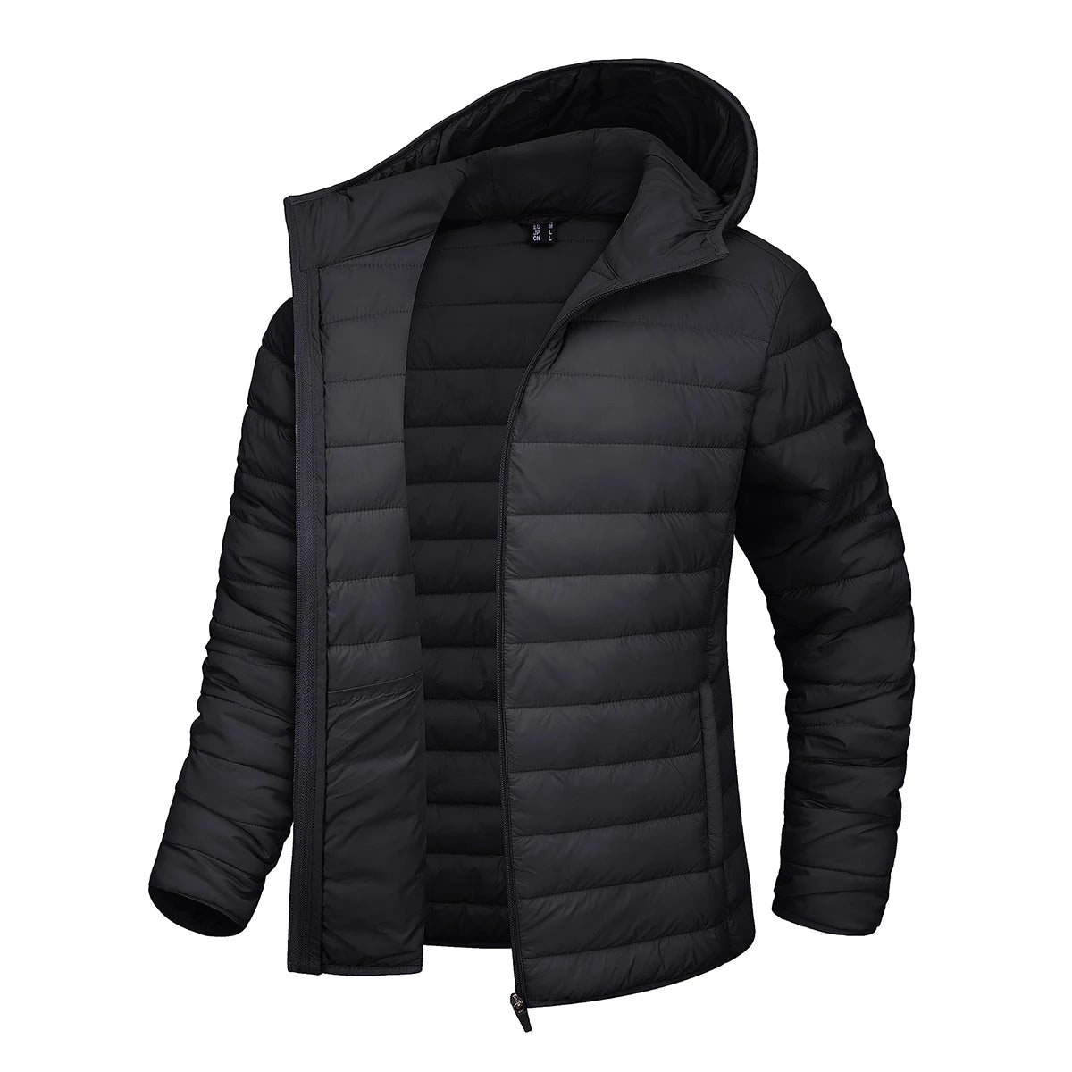 MAGCOMSEN Women's Lightweight Hooded Puffer Jacket Full Zip Quilted Coat Warm Winter Outerwear Casual